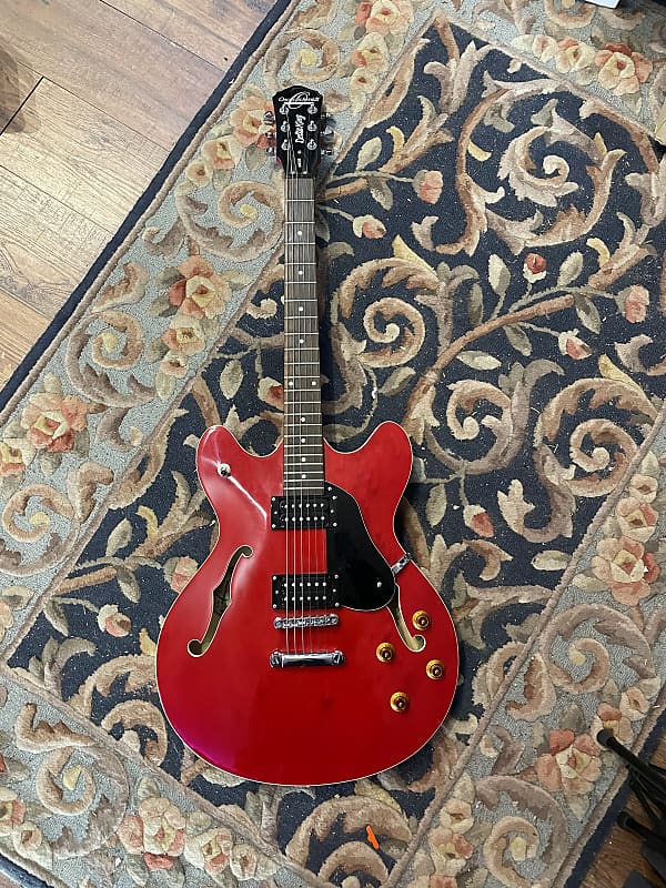 Oscar Schmidt by Washburn Delta King OE30 Cherry Red image 1