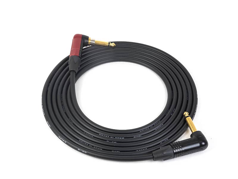 Canare GS-6 Instrument Cable | Right Angle 1/4" TS to Right Angle silentPLUG | Neutrik Gold | 5 Feet image 1