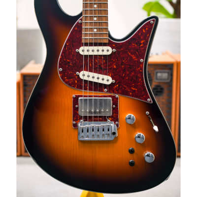 Fodera Emperor Standard Classic Guitar HSS-Tobacco Burst w/Tortoise PG, Black Headstock image 2