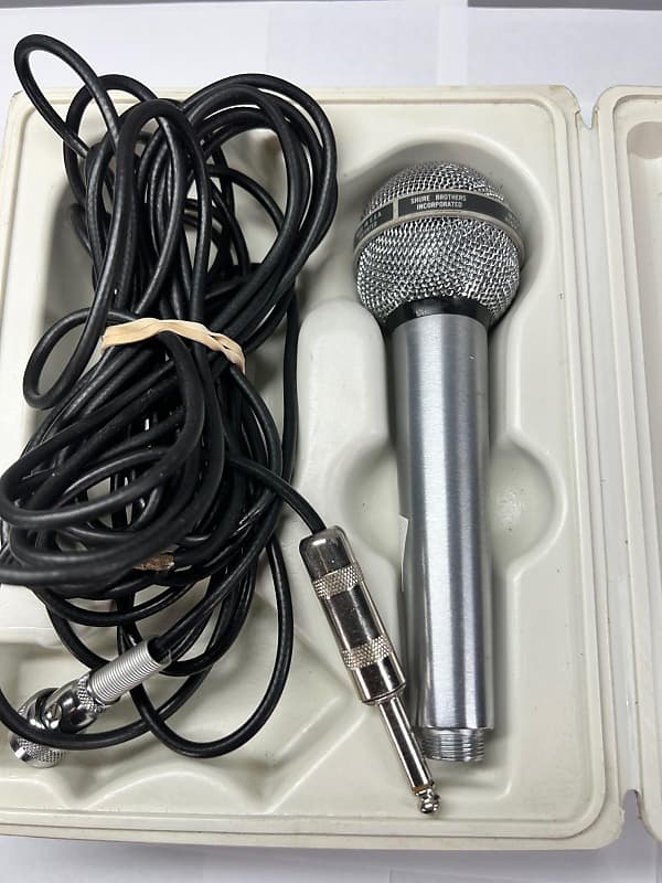 Shure PE585 Vintage Unisphere Dynamic Microphone With Cable and Case Used