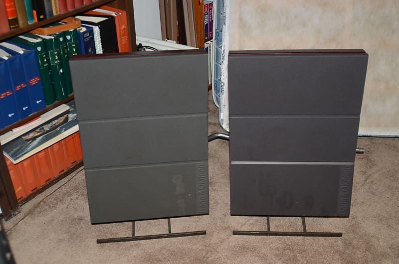 Pair of Bang &amp; Olufsen RL 140 Stereo Speakers w/ stands  			