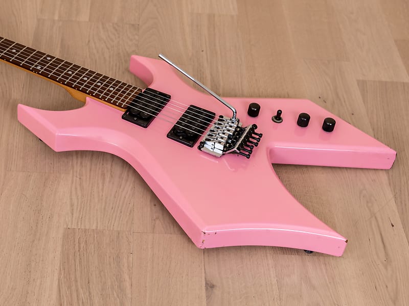 1987 BC Rich Warlock NJ Series Vintage Electric Guitar Hot Pink w