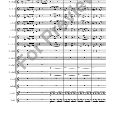 Clarinet Choir Sheet Music: Score and Parts - Gran Partita - Movement 1 (Largo) - WA Mozart, arranged for Clarinet Choir image 17