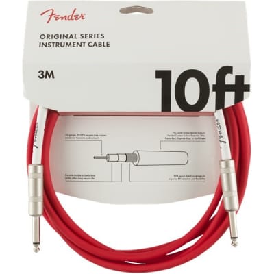 Fender Original Instrument Cable, 3m/10ft, Fiesta Red for sale