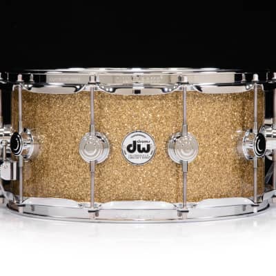 DW Collector's Series 6.5x14 333 Maple Snare - Gold Glass - Chrome HW image 1