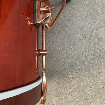 Sonor Vintage Hilite Classic Copper series  1990 Red stain wood with copper hoops image 12