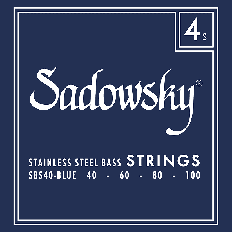 Sadowsky Blue Label Bass Strings, Stainless Steel - 4-String Set, (040-100) image 1
