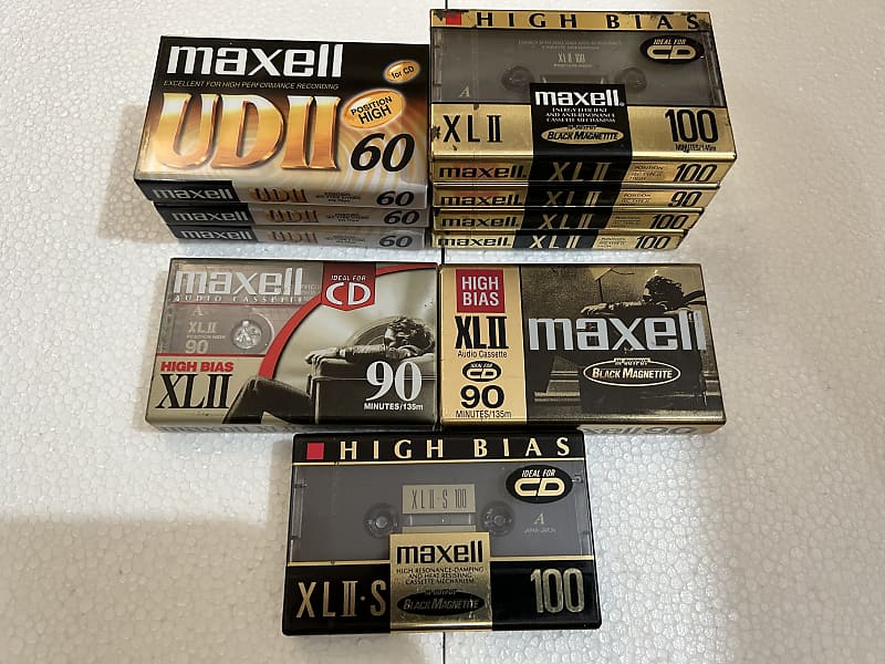 Maxell XLII, UDII, XLII-S Blank Audio Cassette Tapes - Sealed