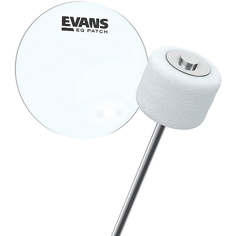 Evans EQ Single Pedal Patch 2 pack, Clear Plastic image 1