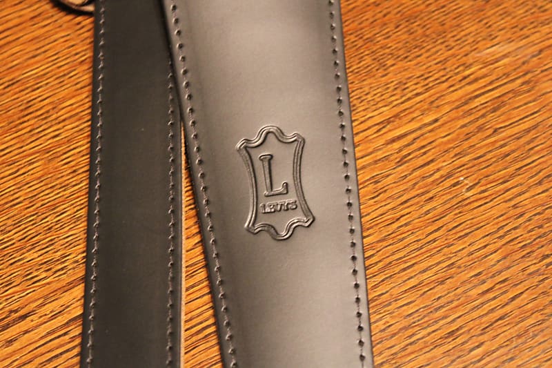 Levy's PM1 Black Leather Acoustic Guitar Strap Reverb