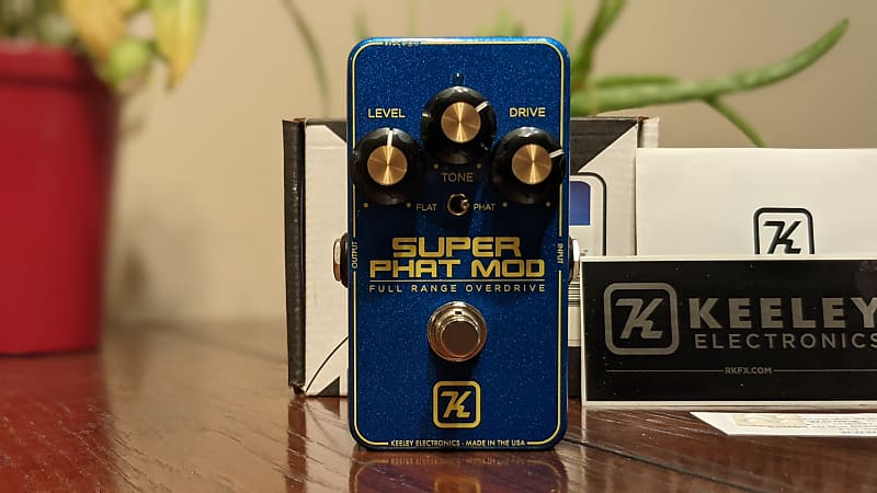 Keeley Super Phat Mod Overdrive 20 for 20 Limited Edition Custom Shop Blue  Sparkle (only 20 made)