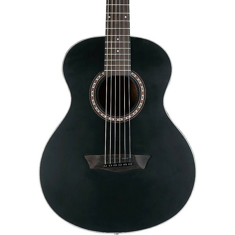 Washburn Apprentice AGM5BMK G-Mini 5 Acoustic Guitar Matte Black w/ Gig Bag