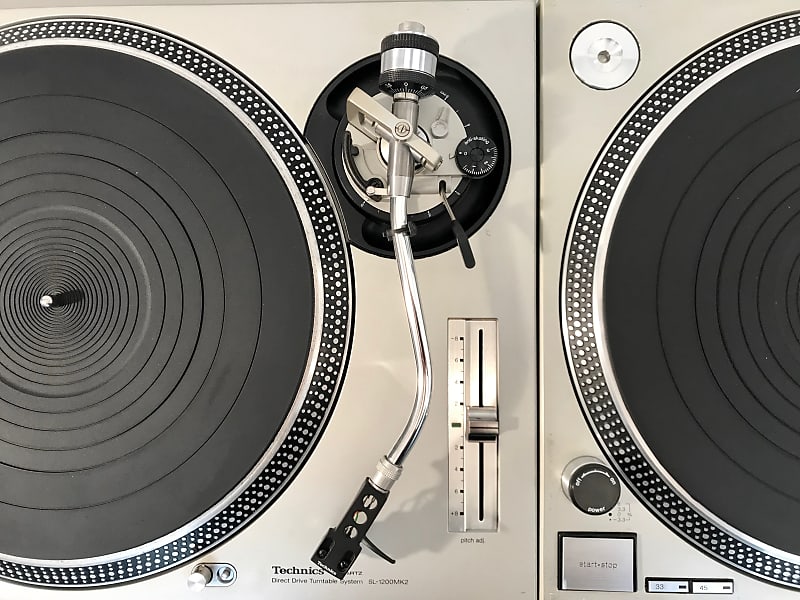 Technics SL-1200 MK2 (120v) PAIR Turntables + Shure M44GX