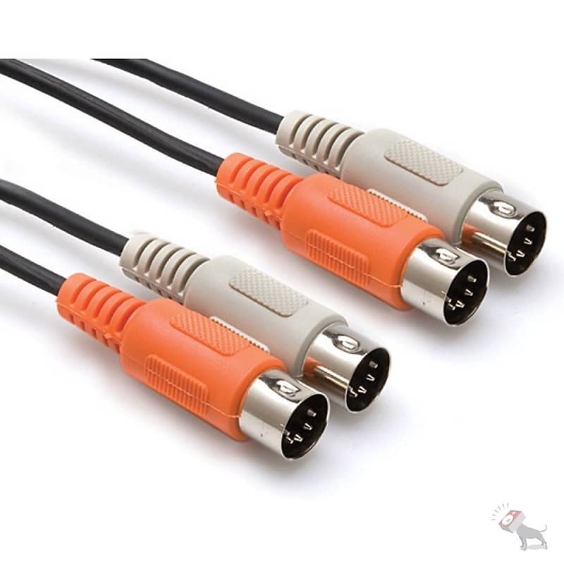 Hosa MID-204 Dual MIDI Cable, Dual 5-pin DIN to Same, 4m (13.12 ft) image 1