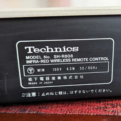 Technics SH-R808 remote control for audio Cassette Deck Nakamichi & Reel Recorder image 10