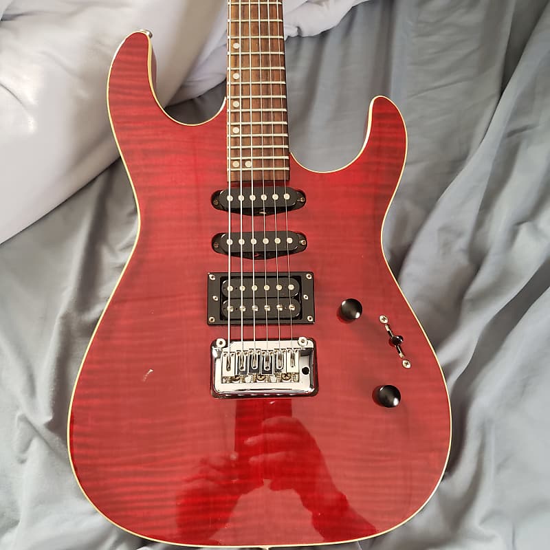 Brownsville Super strat 90s or 2000s  - Red flame image 1