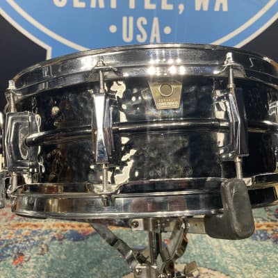 Ludwig - 1989 14x5" Black Beauty Hammered Brass Super-Sensitive, Snare Drum image 1