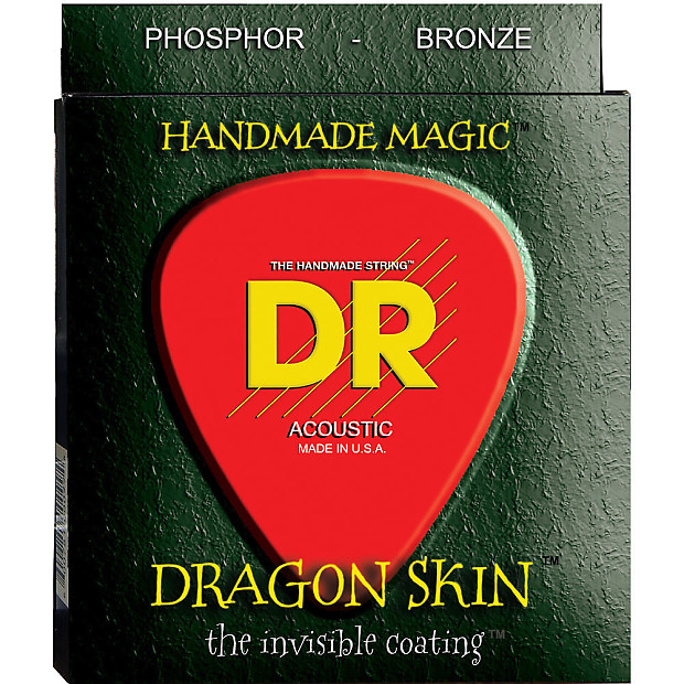 DR Dragon Skin Coated Medium Acoustic Strings (12-54) image 1