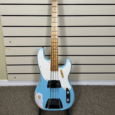 Fender Custom Shop 55 Precision Bass Heavy Relic Daphne Blue 2022 for sale