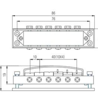 Tune o matic guitar bridge for Rickenbacker nickel image 9