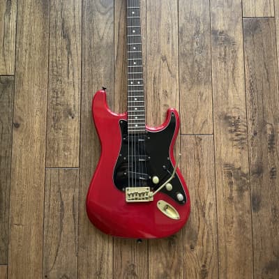Vintage 1993 Charvel by Jackson CST-070 Super Strat Electric Guitar Active Pickups Transparent Red image 2