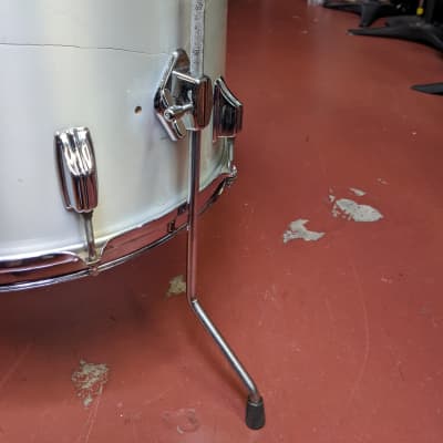 1970s Rogers Pearlescent Silver Mist Wrap 16 x 16" Floor Tom - Looks Good - Sounds Great! image 5