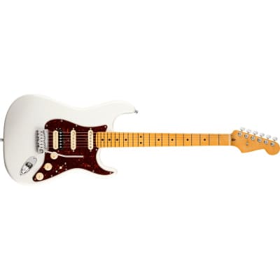 Fender American Ultra Stratocaster HSS, Maple Fingerboard, Arctic Pearl image 2