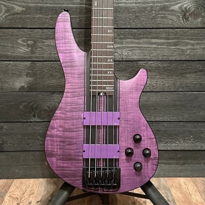 Schecter 5-String C-5 GT Satin Trans Purple 5-String Electric Bass Guitar B-stock for sale