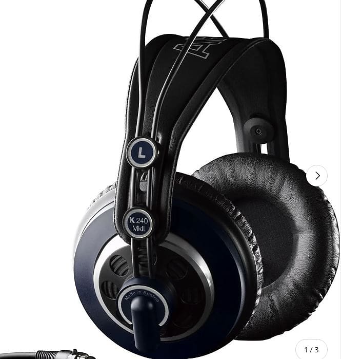 AKG K240 MKII Hi-Fi Studio Monitor Headphones  			