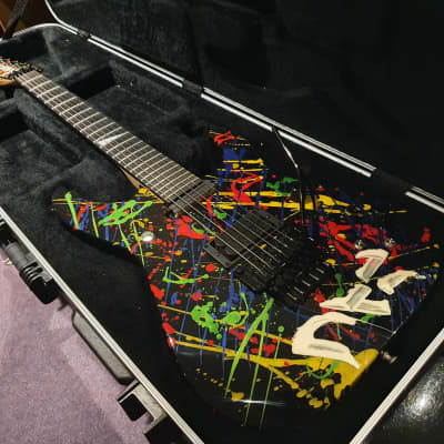 Jackson USA Custom Shop Def Leppard Tour Played Phil Collen Hand-Painted Splatter Signed Guitar PC1 image 9
