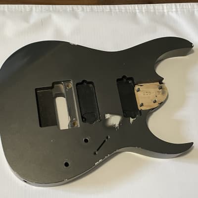 1999 Japan Fujigen Ibanez RG7620 7 String Refinished Grey Nickel Guitar Body Floyd Ready image 1