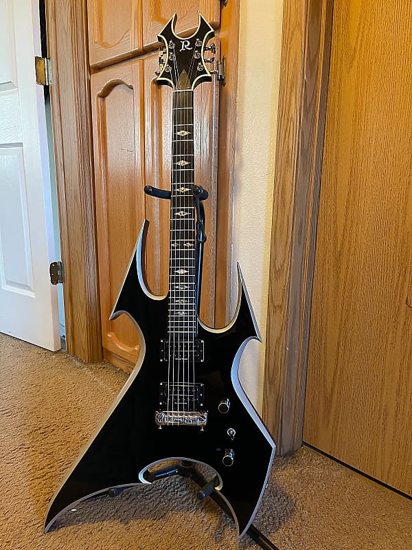 BC Rich USA Beast 2000's Black with silver bevels | Reverb