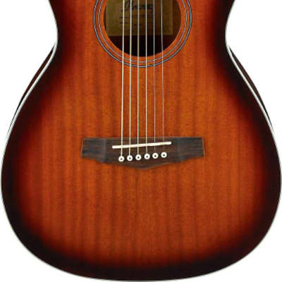Ibanez PN12E Acoustic-Electric Parlor Guitar, Vintage Mahogany Sunburst image 2