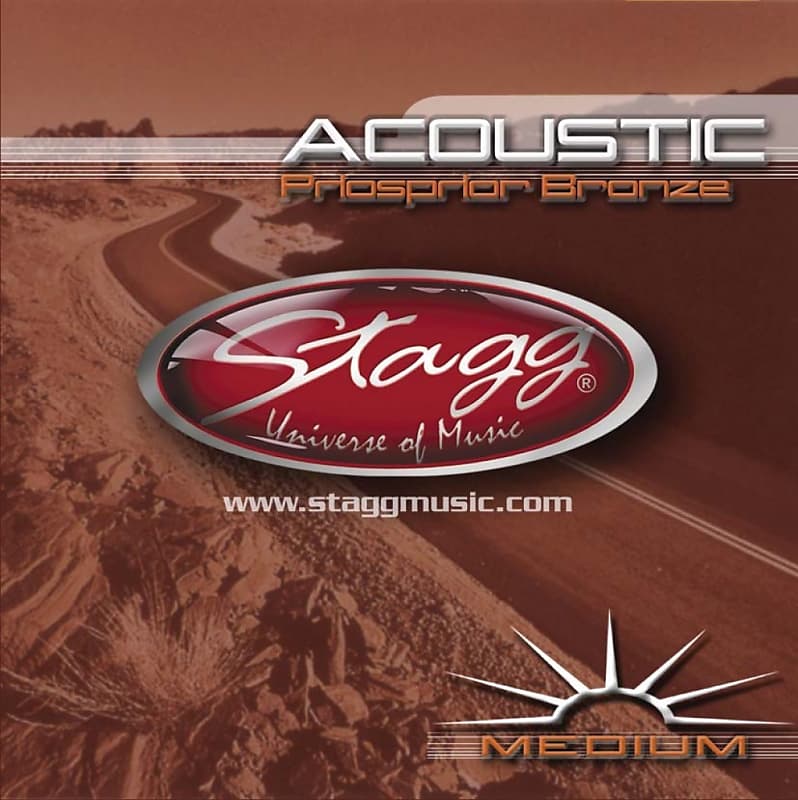 Stagg Medium AC-1356-PH Phosphor Bronze Strings for Acoustic Guitar image 1