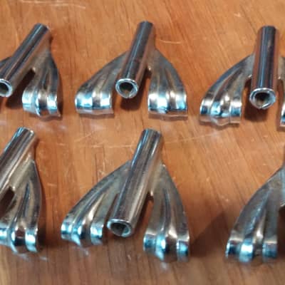 Ludwig Bass Drum Claws Chrome 60s 70s VINTAGE Nice Shape !  LOT of 6  BONUSES Standard 3 T-RODS image 4