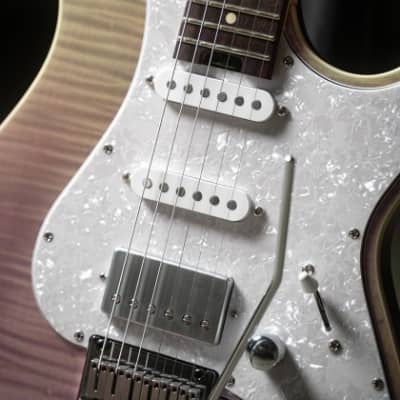 Cort G280 Select Trans Chameleon Purple SSH HSS Electric Guitar Flame Maple Top image 8