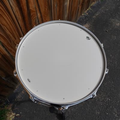 DW USA Collectors Series  - Natural Satin Oil 6.5 x 14" Maple Snare Drum w/ Chrome Hdw. (2023) image 6
