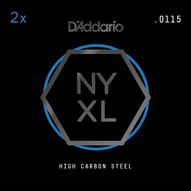 D'Addario NYXL 2-Pack Plain Steel Guitar Strings .0115 image 1