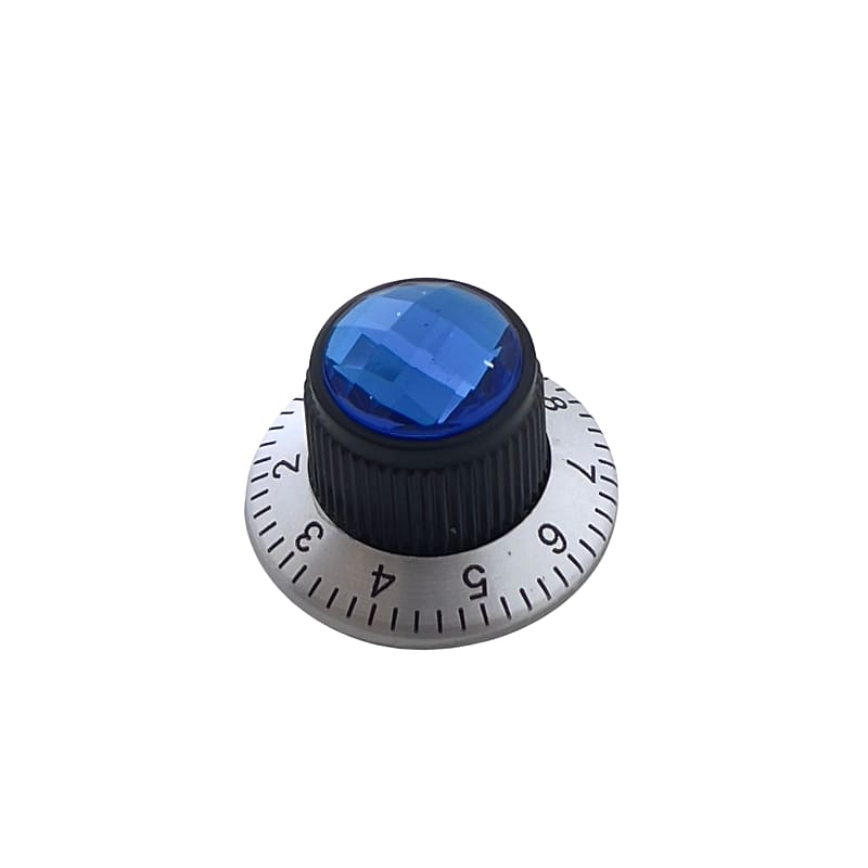 Jewels (Blue) Custom Guitar Knobs Aluminum Dial 6mm Reverb