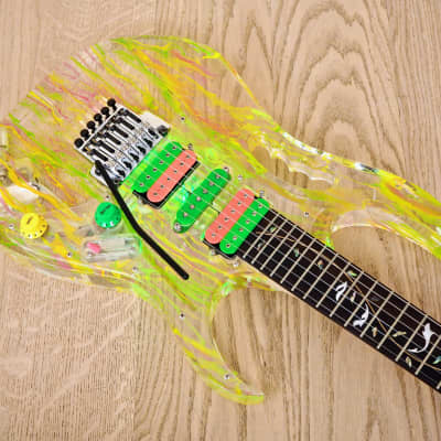 2007 Ibanez JEM 20th Anniversary Steve Vai Signature Acrylic Guitar Near Mint w/ Case & Tags image 10