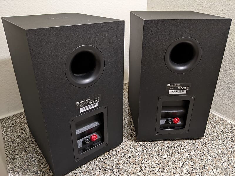 JBL Stage A130 Bookshelf Speakers- Black | Reverb