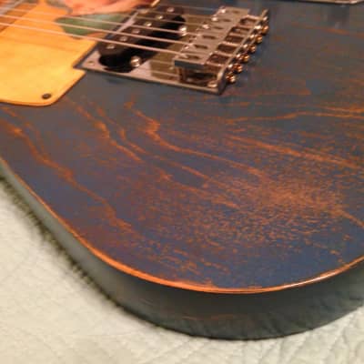 Squier Affinity Telecaster blue relic with hardshell case image 8