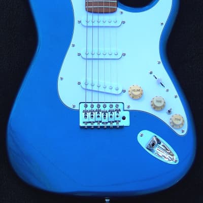 Cobra Blue Mahogany Stratocaster+SRV Pickups 22 Fret Roasted Maple Neck+7 Sound Switch +Treble Bleed+Working Bridge Tone image 6