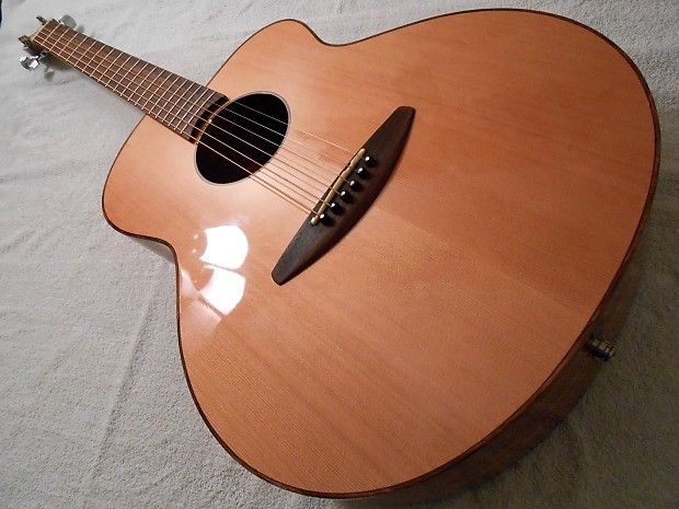 Baden A-Style Acoustic Electric Cutaway Guitar, Cedar Top, Ovangkol Back  and Sides, OHSC