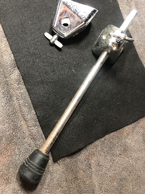 Pearl  RARE Forum 90’s Patina bass drum leg spur and two mounts. Missing one leg image 1
