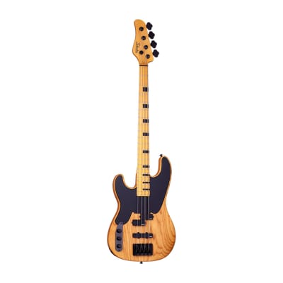 Schecter Session Series Left Hand Solid Body Bass Guitar Maple/Aged Natural Satin - 2849 - Used image 3