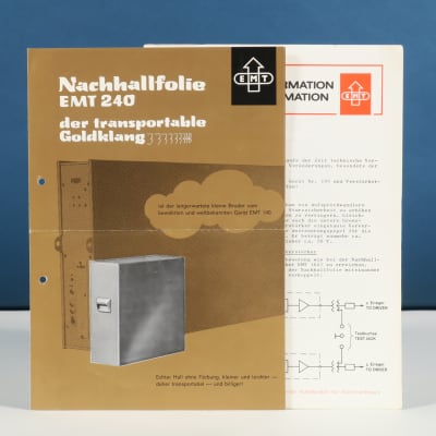 EMT 240 original brochure and technical information about upgrades in German image 1
