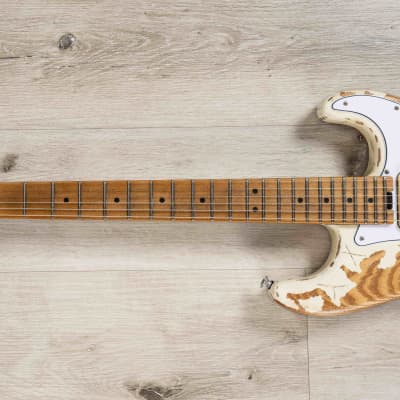 Charvel Henrik Danhage Pro-Mod So-Cal Style 1 HS FR M Guitar, White Relic image 6