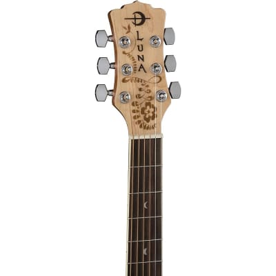 Luna Guitars Henna Oasis Select Spruce Acoustic-Electric Guitar Natural image 5
