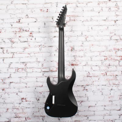 ESP LTD M-7BHT - 7 String Electric Guitar - Black Satin/Macassar Ebony image 8